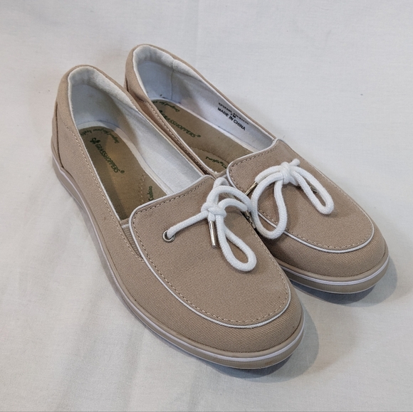 Grasshoppers Tan and White Boat Shoe Loafers Size 7 - Picture 2 of 11
